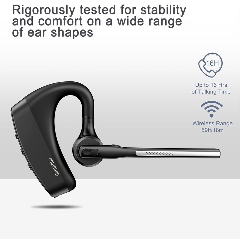 Conambo K10C Bluetooth Headset V5.2, Bluetooth Earpiece with CVC 8.0