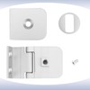 Glass Shower Door Hinge, Aluminum Silver Door Mount Hinge Fits