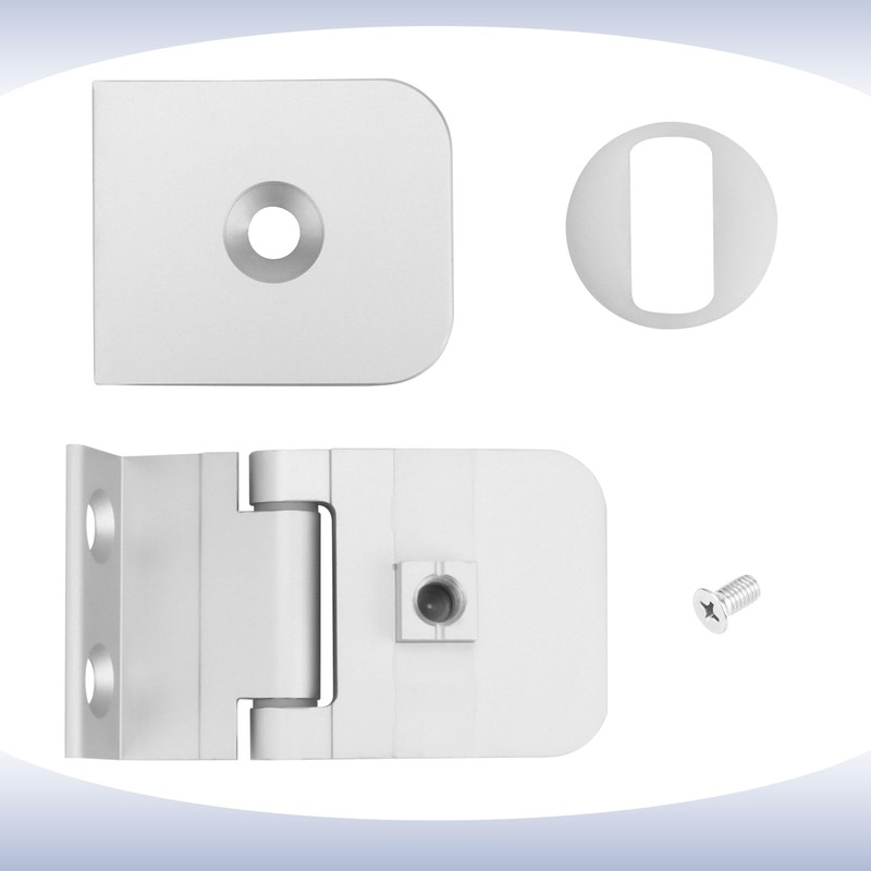Glass Shower Door Hinge, Aluminum Silver Door Mount Hinge Fits
