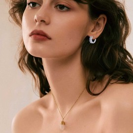 S925 Sterling Silver Dangle Hoop Earrings Saturn Planet Earrings for Women Girls Children Jewellery Huggie Earrings CZ Love Heart, Sterling Silver, Cubic Zirconia