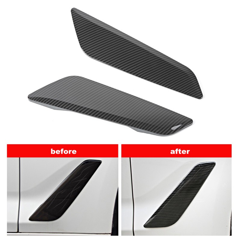 Car Fender Vents Decorative Cover Trim Carbon Fiber Style Fit
