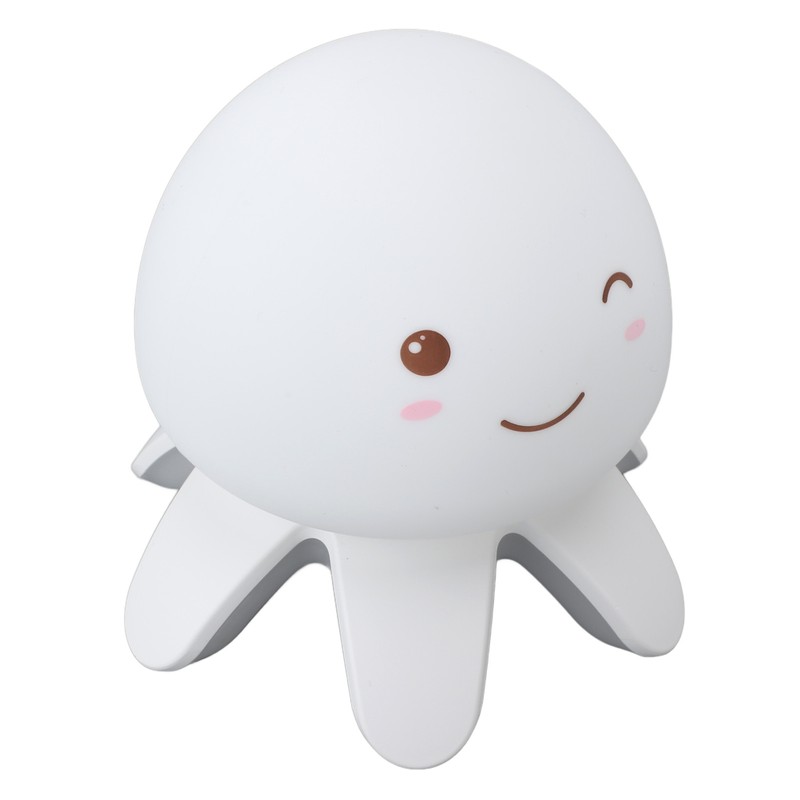 Night Light Jellyfish Shape Cute Remote Control RGB Silicone Tap