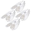 4Pcs Brooch Pin Diamond Angel Wing Pattern Cute Fashion Lapel