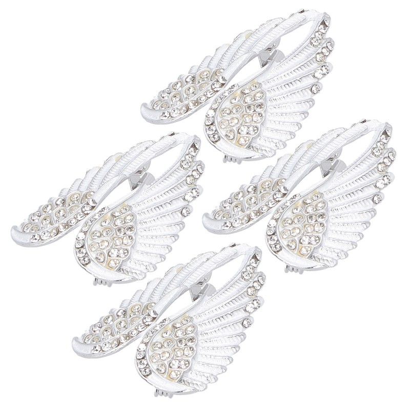4Pcs Brooch Pin Diamond Angel Wing Pattern Cute Fashion Lapel