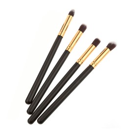 TOVINANNA Makeup Brush Set for Travel 4-piece Eye Shadow Foundation Kit Soft Horse Hair Portable Cosmetic Tools Present for Women