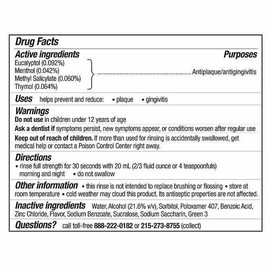 Listerine UltraClean Coolmint Mouthwash 4 ct - 1.5L Kills Plaque, Tartar, Germs