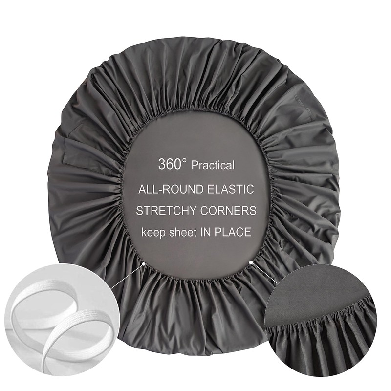 MOHAP Warm Single Size Fitted Sheet Grey with Extra Deep