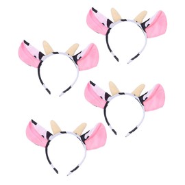 Beaupretty 4pcs Animal Headband Animal Headband for Kids Masquerade Cow Headband Animal Headband Adult Party Costume Accessories Animal Headband Set Funny Cow
