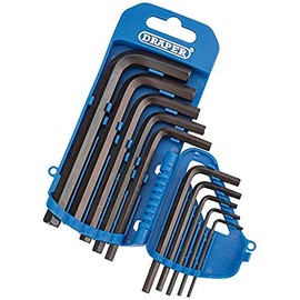 Draper 33687 Metric Hexagon Key Set, 10 Pieces , Blue
