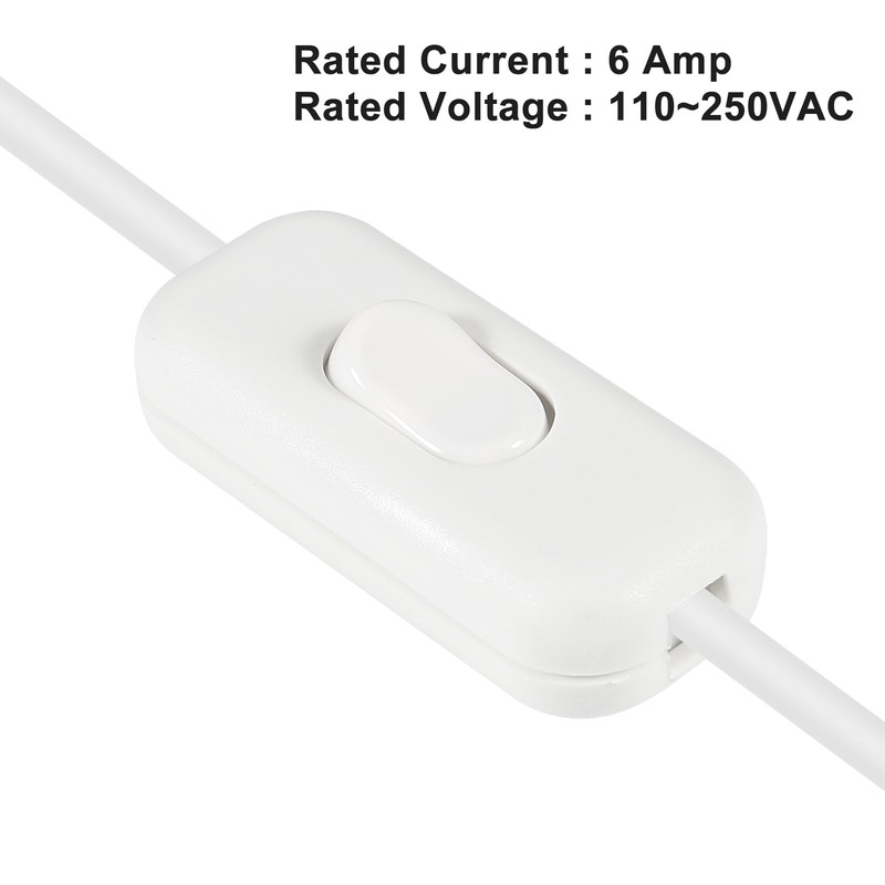 XIITIA 2pcs Inline Cord Switch, AC120V 10A, 250V 6A On-Off
