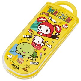 Skater TACC2AG-A Trio Set, Chopsticks, Spoon and Fork, Maizen Sisters, Antibacterial, Made in Japan