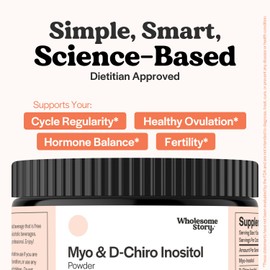 Myo-Inositol & D-Chiro Inositol Supplement Powder for Women | Hormonal Balance & Healthy Ovarian Function Support | Vitamin B8 | Great Alternative to Capsules | 40:1 Ratio | 30 Servings