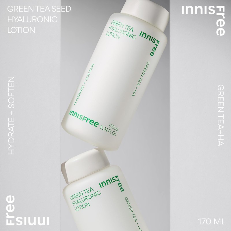 innisfree Green Tea Hyaluronic Lotion 170ml - Genuine Moisturizing Moisture