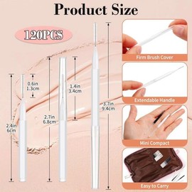 MAPVOLUT 120PCS 브로우 마이크로 미용실용 다목적 전문 속눈썹 연장 도구 블랙 키트 메이크업 화이트 눈썹 가정용 브러시 라미네이션 미용실 로우 사용을 위한 또는 MAPVOLUT 120PCS Brow Micro Salon Multipurpose Professional Eyelash Extension Tool Black Kit Makeup White Eyebrow Home Brush Lamination Salon Low Use [Black]