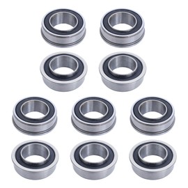 10x Chrome Steel 20x35x11mm ABEC-3 Double Sealed Bearings F6003-20/2RS Flanged Deep Groove Ball Bearings for Household Garden Machinery Applicances