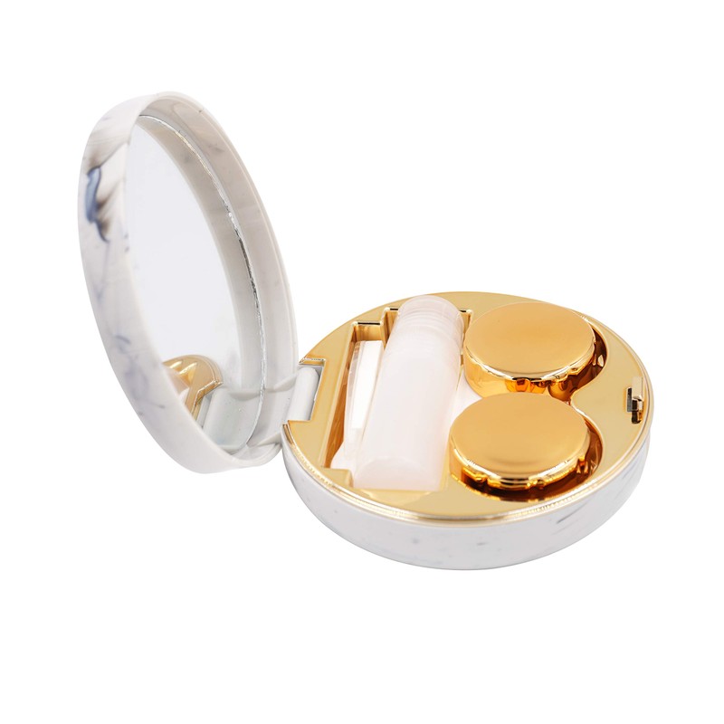 Honbay Fashion Marble Contact Lens Case Portable Contact Lens Box