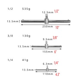 Chiloskit 1/2" T-Handle Socket Breaker Bar Wrench Extension Sliding Bar T-Handle Nut Driver Socket Adapter For Car Repair Hand Tool (1/2)