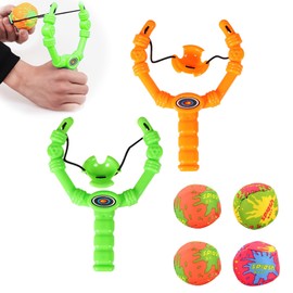 Darryy Catapult Toy, Set of 2 Catapult Game, Outdoor Games for Children, Outdoor Games, Children's Games, Toy 3-6 Years Boy, Includes 4 Balls, 2 Catapult