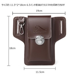 Whatna Mini One Shoulder Bag, Men's, Mini Waist Bag, Fanny Pack for Motorcycles, PU Leather, Unisex, Mini Crossbody Bag, Chest Bag, One Shoulder, Lightweight, Brown, Black, Black D