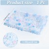 CABODYALS 160CM Light Blue 3D Flower Sequins Tulle Fabric Sparkle