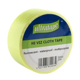 Cloth Tape Hi-Viz Flourescent Yellow (Waterproof) 20mx50mm