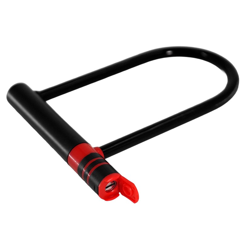 とるな バイク U字ロック Uロック 軽量タイプ ブラック ラバーコーティング 鍵2本付 キーシャッター付き TOR2001