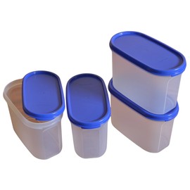 Tupperware Modular Mates Oval 2 Container Set, 1.1 Litres, 4-Pieces