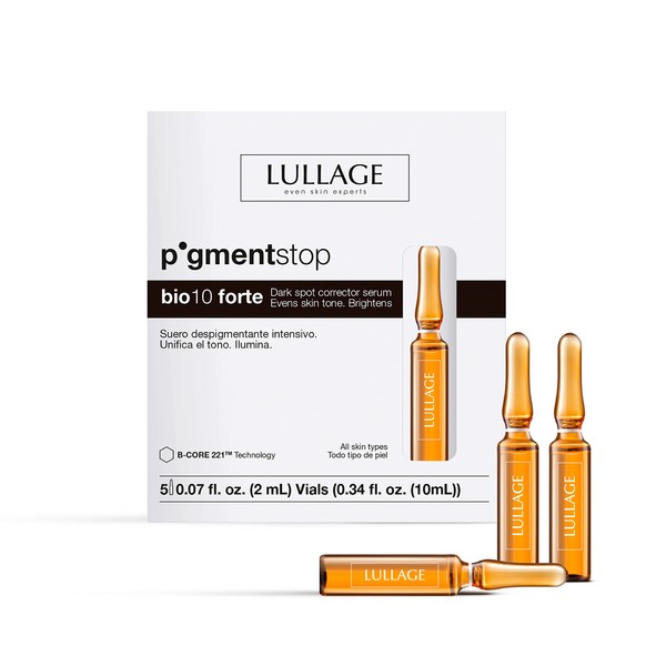 LULLAGE, Bio 10 Forte, Dropper, Suero Despigmentante Intensivo en Gotero, para Todo Tipo de Piel, Anti-manchas Facial, con Vitamina C, 30 ml