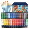 Acrylic Paint Set 24 Colors Craft Paints in Tubes with