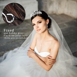 Queen Crowns for Women Tiaras Wedding Princess Crown Quinceanera Tiara Crystal Bridal Headband Rhinestone Hair Accessories for Birthday Prom Pageant Party Silver