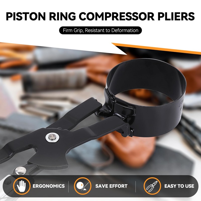 Complete Piston Ring Compressor Set with Portable Case Heavy-Duty -