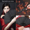 faburo 4 x Folding Bamboo Fan Classic Small Folding Fan