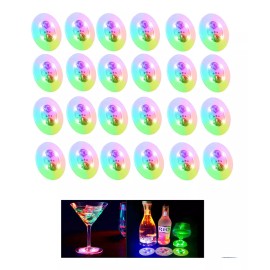ZhuoSheng Taza Tapete Led Bebidas  Botella Pegatinas  Posavasos 24pcs