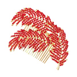 LALAFINA Rhinestone Hair Insert Comb Flower Designed Hair Comb Bride Headdress Wedding Headwear