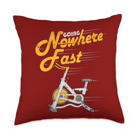 Spin Class Gang Merch Spinning Class Indoor Cycling Gym Workout Stationary Bike Throw Pillow, 18x18, Multicolor