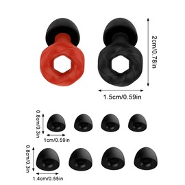 Earplugs Noise Cancelling Silicone Ear Plugs Reusable Ear Plugs (Green & White, One Size)