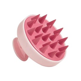 Silicone Shampoo Brush Head Scalp Massage Comb Hair Washing Comb Body Massage Brush Bath Shower Brush Salon Hairdressing Tool - Color: Pink