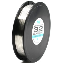 NK Jewelry Making Wire Stainless Steel 316L Soft Annealed AWG 22 24 26 27 28 29 30 32 34 36 38 40 Gauge (SS316L 32Ga 500Feet, 1)