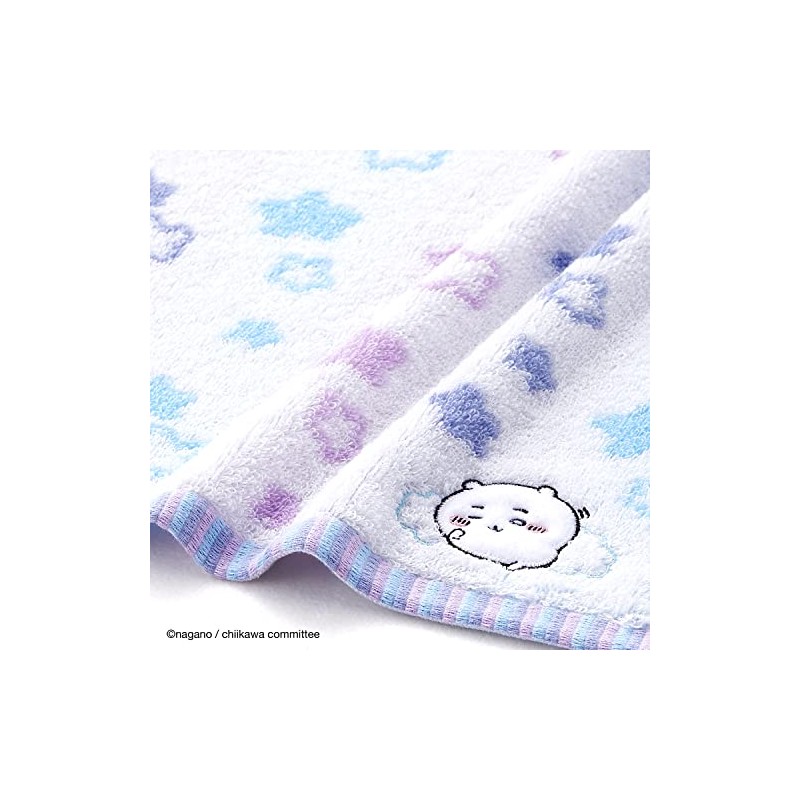 Chiikawa Popstar Wash Towel, Blue, Pile Cute, 41-1101070, Approx. 13.4