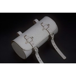 London Craftwork Classic Saddle/Handlebar Roll Bag Real Leather White for Bike Tools ROL-WH
