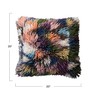 Creative Co-Op Woven New Zealand Wool Shag Pillow with Cotton