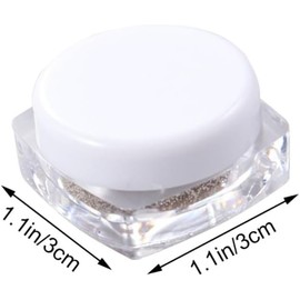 Ipetboom Juego de 2 Pigmentos de Sombra de Ojos Suelta Dorada Brillo y Purpurina, Polvo Mineral de Larga Duración para Fiesta y Uso Personal