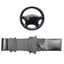 Generic Steering Wheel Covers Steering Wheel Cover for Mercedes W203 C-Class 2001-2007 Eco Leather for Sewing Individual Custom Black Breathable