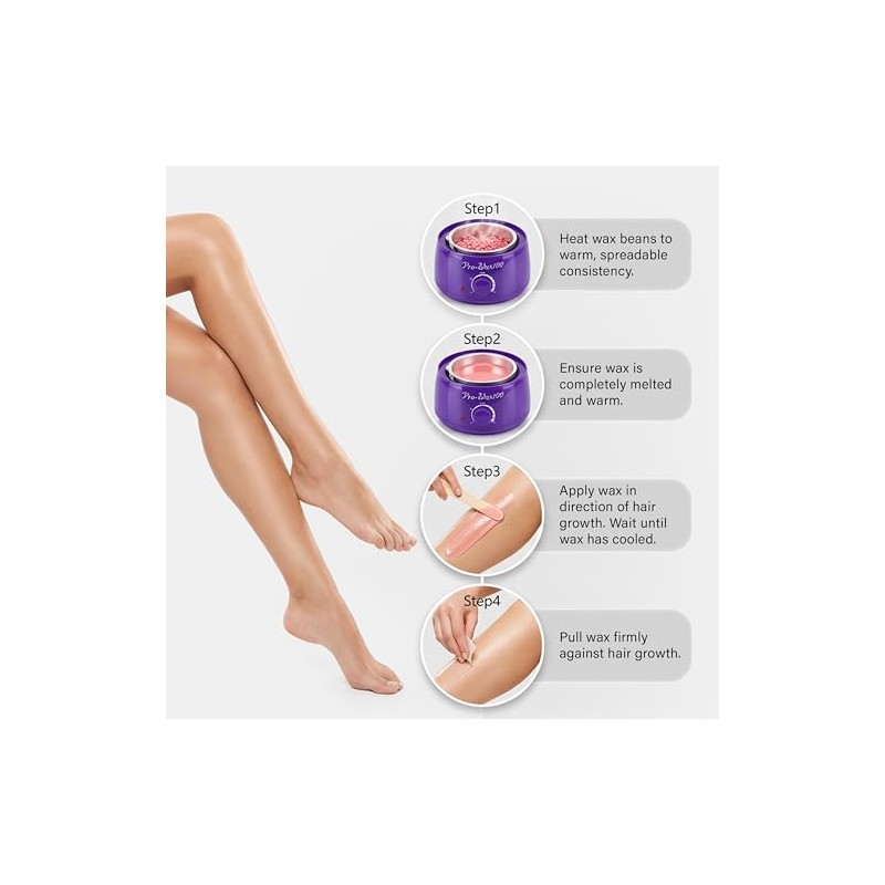 Professional Waxing Kit For Hair Removal, Wax Heater Pot Wax