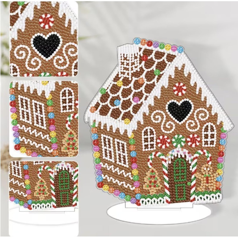 Syntego 5D DIY Cute Christmas Gingerbread House Diamond Painting Art