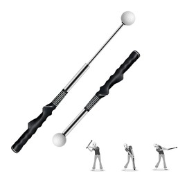Retractable Golf Swing Training Aids, Golf Grip Trainers and Golf Swing Trainers，Golf Swing Practice Stick，Golf Training aid - Strength and Rhythm Training for Improved Shot Swing Control
