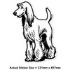 Extra Large 460mm 'Strutting Afghan Hound Dog' Transparent/Clear Sticker Decal