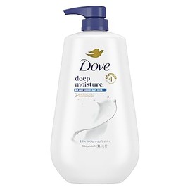 Dove Body Wash Deep Moisture – 24hr Lotion-Soft Skin, Moisturizing Skin Cleanser, Sulfate & Paraben-Free, 30.6 oz