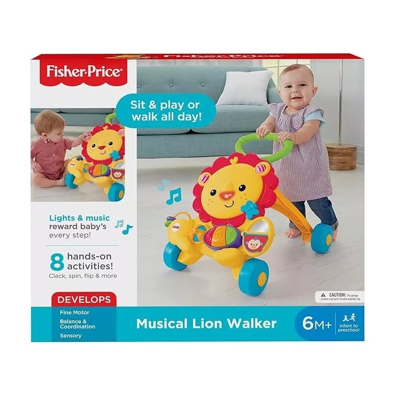 Fisher-Price Musical Lion Walker BRAND NEW SEALED Baby Activity Toy