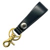 Belfore, Genuine Brass Strap, Made in Japan, Cowhide Leather, Black,